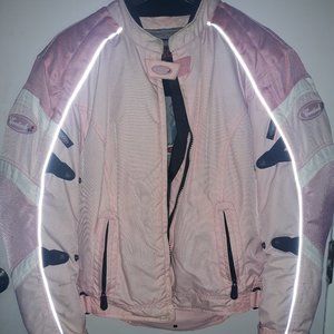 CORTECH LRX Pink/White Motorcycle Riding Jacket Women’s Sz Large 12-14
